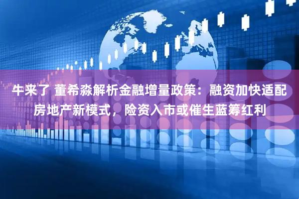 牛来了 董希淼解析金融增量政策：融资加快适配房地产新模式，险资入市或催生蓝筹红利